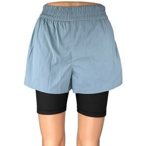 WeWoreWhat Blue Black Liner Windbreaker Biker Workout Athletic Running Shorts XS